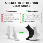 Strivon Crew Socks – Breathable Comfort