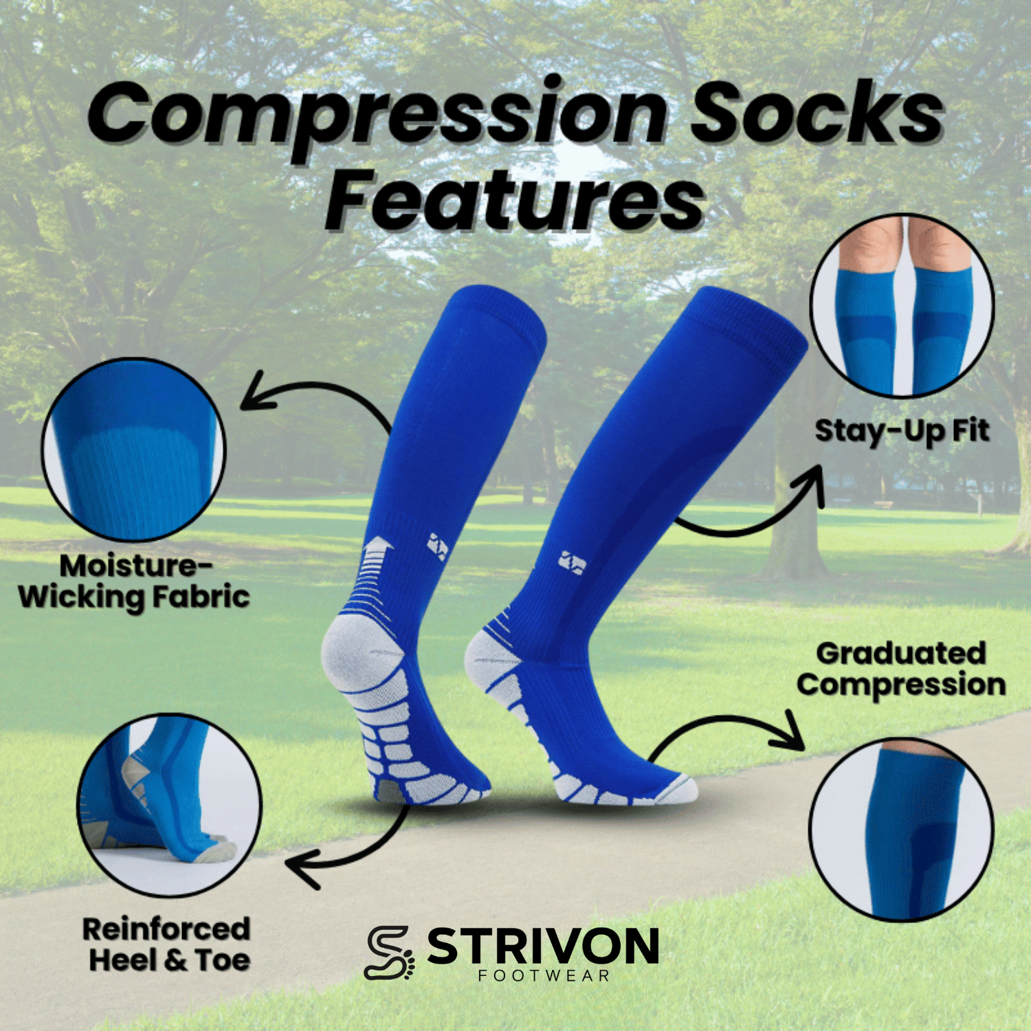 Strivon Compression Socks – All-Day Support & Recovery